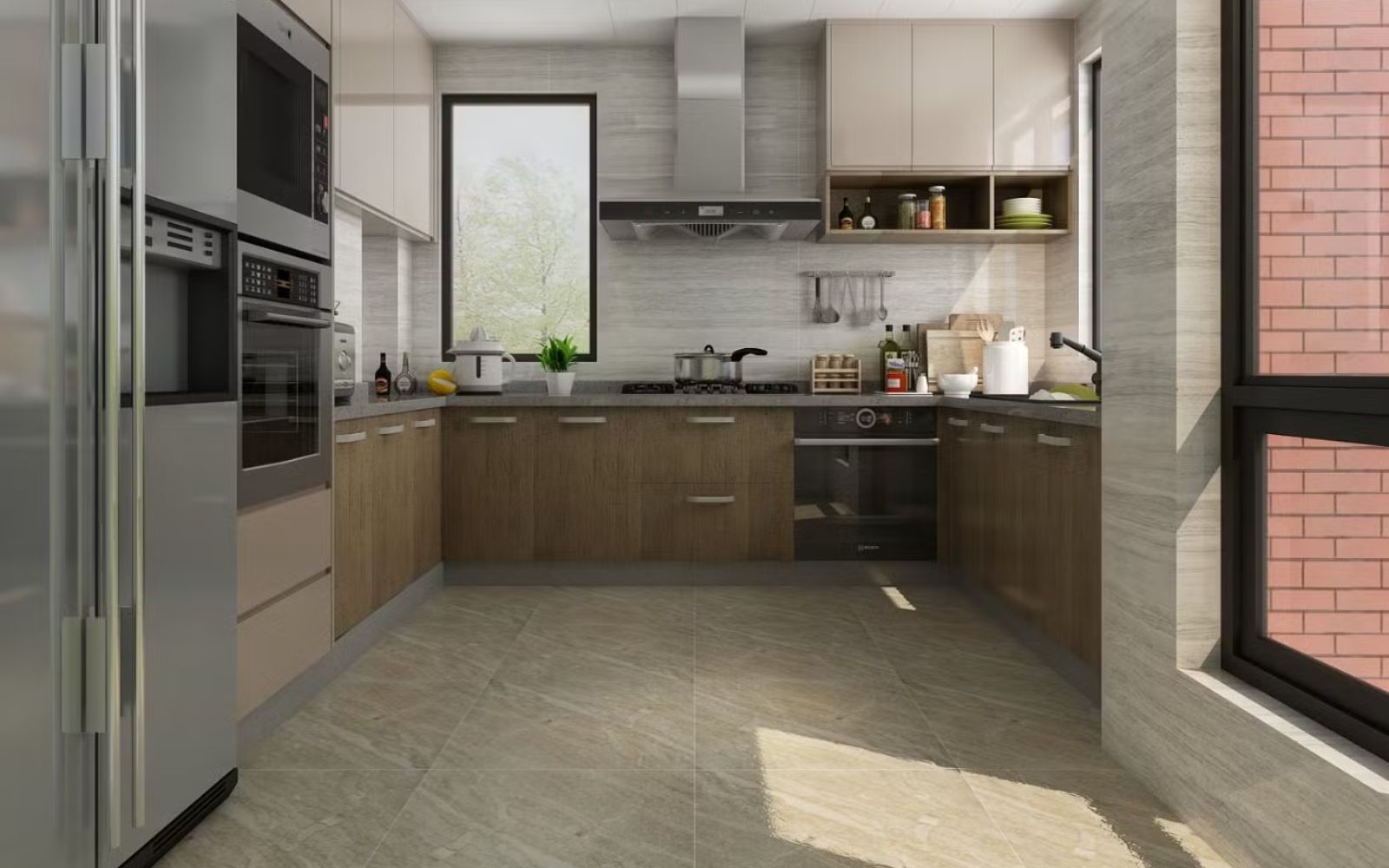 Ceramic, Porcelain & Stone Tile Kitchen Floors