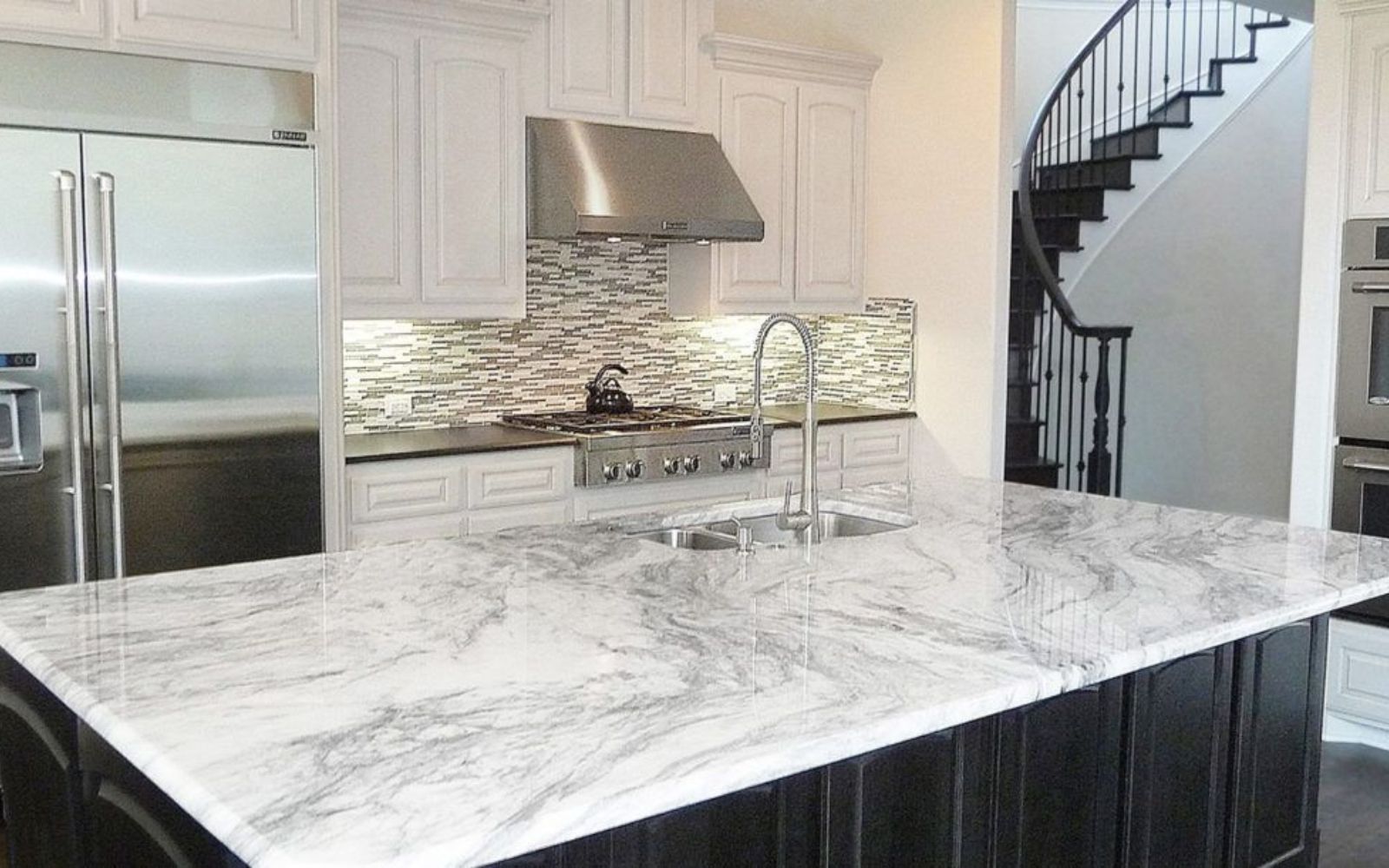 Custom Marble Kitchen Countertop Installation
